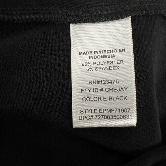 Ellen Tracy Black Large Top Chest Pockets Gold Bar - Picture 5 of 6